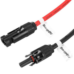 BougeRV 8AWG Solar Extension Cable with Extra Free Connectors(xx FT Red+xx FT Black)