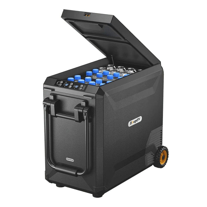 BougeRV ASPEN 50 PRO 53QT Dual Zone Wheeled 12V Portable Refrigerator - ASPEN 50 PRO 53QT Dual Zone Wheeled 12V Portable Refrigerator