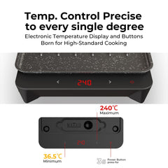 BougeRV Lightweight Portable Outdoor Electric Griddle Smokeless