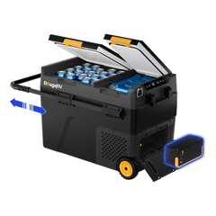 BougeRV New CRD2 V2.0 52QT Dual Zone 12V Portable Fridge