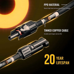 BougeRV Solar Y Branch Connector 3 to 1(M/FFF and F/MMM)
