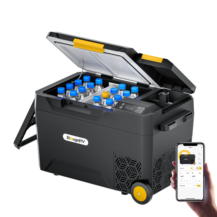 BougeRV CRX2 31QT Battery Powered Insulated Dual-Zone Portable Fridge