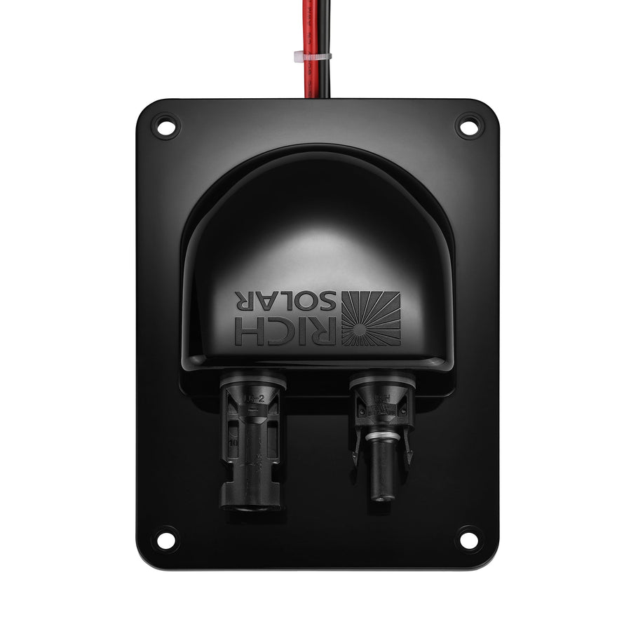 Rich Solar Cable Entry Plate | Polypropylene Housing with UL 8AWG 600V Wires for Solar Panels on RVs, Boats, Cabins