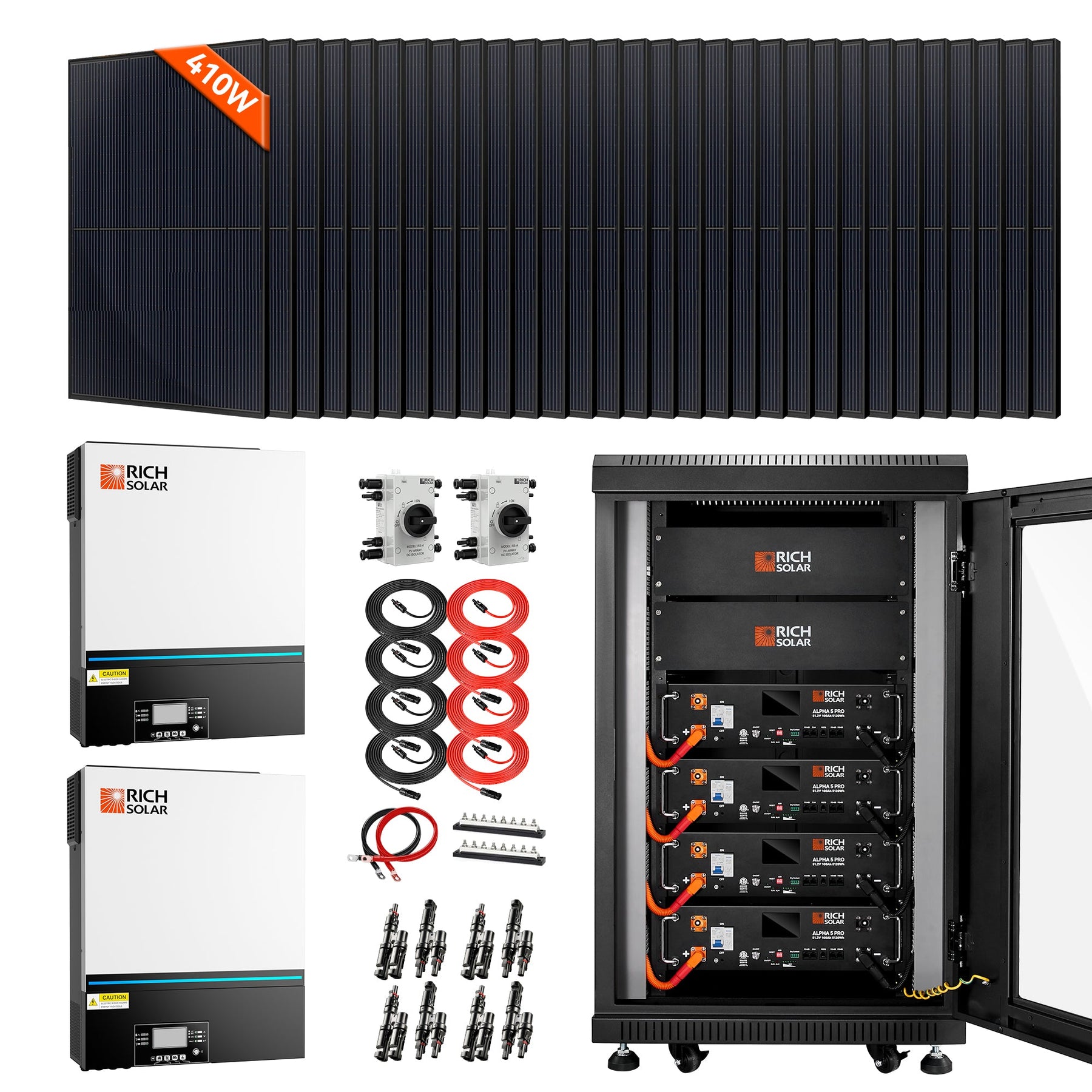 Complete Off-Grid Solar Kit | 13,000W 120/240V Output