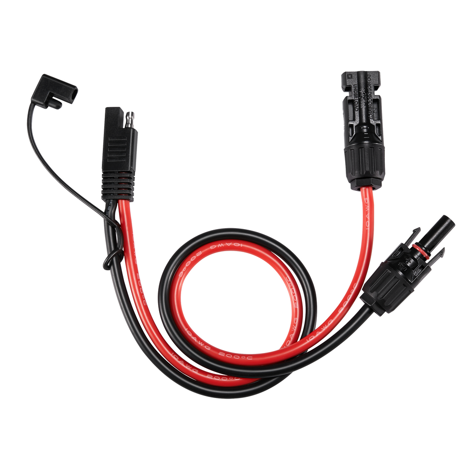 Rich Solar 10AWG Solar Connector to SAE Adapter | Connect Solar Panel Connectors to SAE Plug