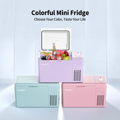 BougeRV 12V 23QT Colorful Purple Car Fridge (Refurbished)
