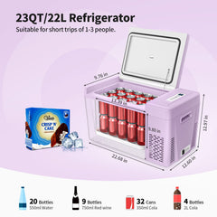BougeRV 12V 23QT Colorful Purple Car Fridge (Refurbished)