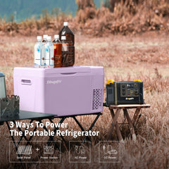 BougeRV 12V 23QT Colorful Purple Car Fridge (Refurbished)
