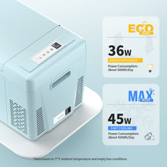 BougeRV 12V 23QT Colorful Mint Green Car Fridge (Refurbished)