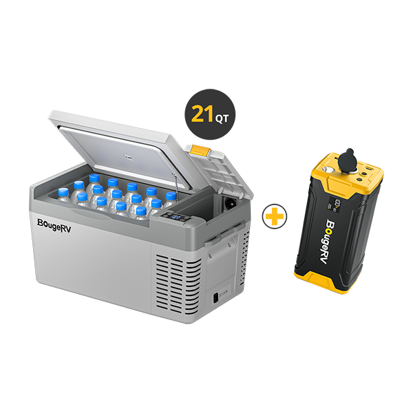 CRPRO20 21 Quart Car Fridge With 266Wh Power Station