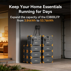 PECRON EP3800-48V Expansion Battery 3840Wh for E1500LFP/ E3600LFP/ E1000LFP/ E2400LFP/ F3000LFP/ E3800LFP