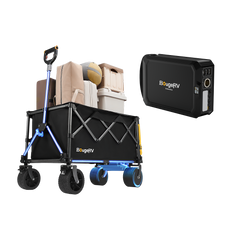 BougeRV Electric Foldable Utility Camping Wagon with Power Bank