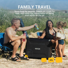 BougeRV ASPEN 30 PRO 34QT Dual Zone Wheeled 12V Portable Refrigerator