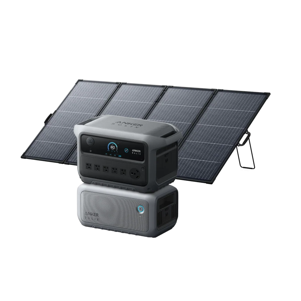 Anker SOLIX C2000 Gen2 Portable Power Station + BP2000 Expansion Battery Gen 2 + 400W Solar Panel