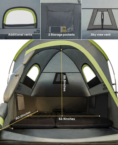 Pickup Truck Tent 2.0 PU2000mm Waterproof, Double-Layer