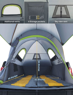 Pickup Truck Tent Bed Tent with Removable Awning