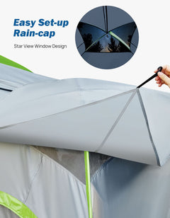 Pickup Truck Bed Tent with Rainfly, Waterproof Double Layer, Fits 5.0–8.2 ft Beds, 2-Person