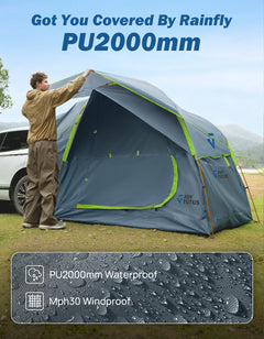 SUV Tailgate Tent with Rainfly, Double Door, 6–8 Person