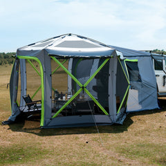 Pop-Up SUV Camping Tent with 2 Rooms – 10×10.5 ft Tailgate Car Tent Canopy