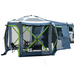 Pop-Up SUV Camping Tent with 2 Rooms – 10×10.5 ft Tailgate Car Tent Canopy