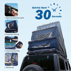 JOYTUTUS Overland Aluminum Hard Shell Rooftop Tent