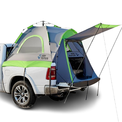 Semi-Automatic Truck Bed Tent with Awning – Quick Setup 2-Person Pickup Tent