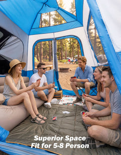 SUV Camping Tent for 5-8 Person, Automatic Instant Setup with  Waterproof Rainfly