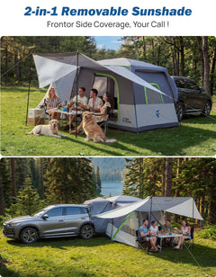 SUV Tent for 5-9 Person, 2-Room Car Camping Tent