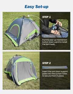 Semi-Automatic Truck Bed Tent with Awning – Quick Setup 2-Person Pickup Tent
