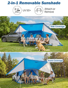 SUV Tent with Screen Porch and Awning