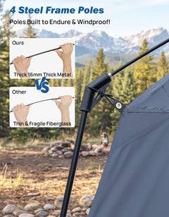 SUV Camping Tent for 4-6 Person, Dual-Use Car Tent with Double Door
