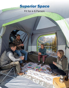 SUV Camping Tent for 4-6 Person, Dual-Use Car Tent with Double Door