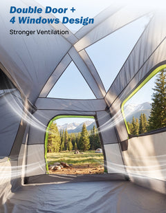 SUV Camping Tent for 4-6 Person, Dual-Use Car Tent with Double Door
