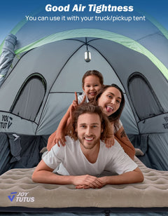 Universal Inflatable Air Mattress for Camping, Camel and Black