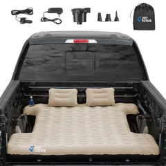 Universal Inflatable Air Mattress for Camping, Camel and Black