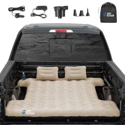 Universal Inflatable Air Mattress for Camping, Camel and Black - 5.5-5.8ft