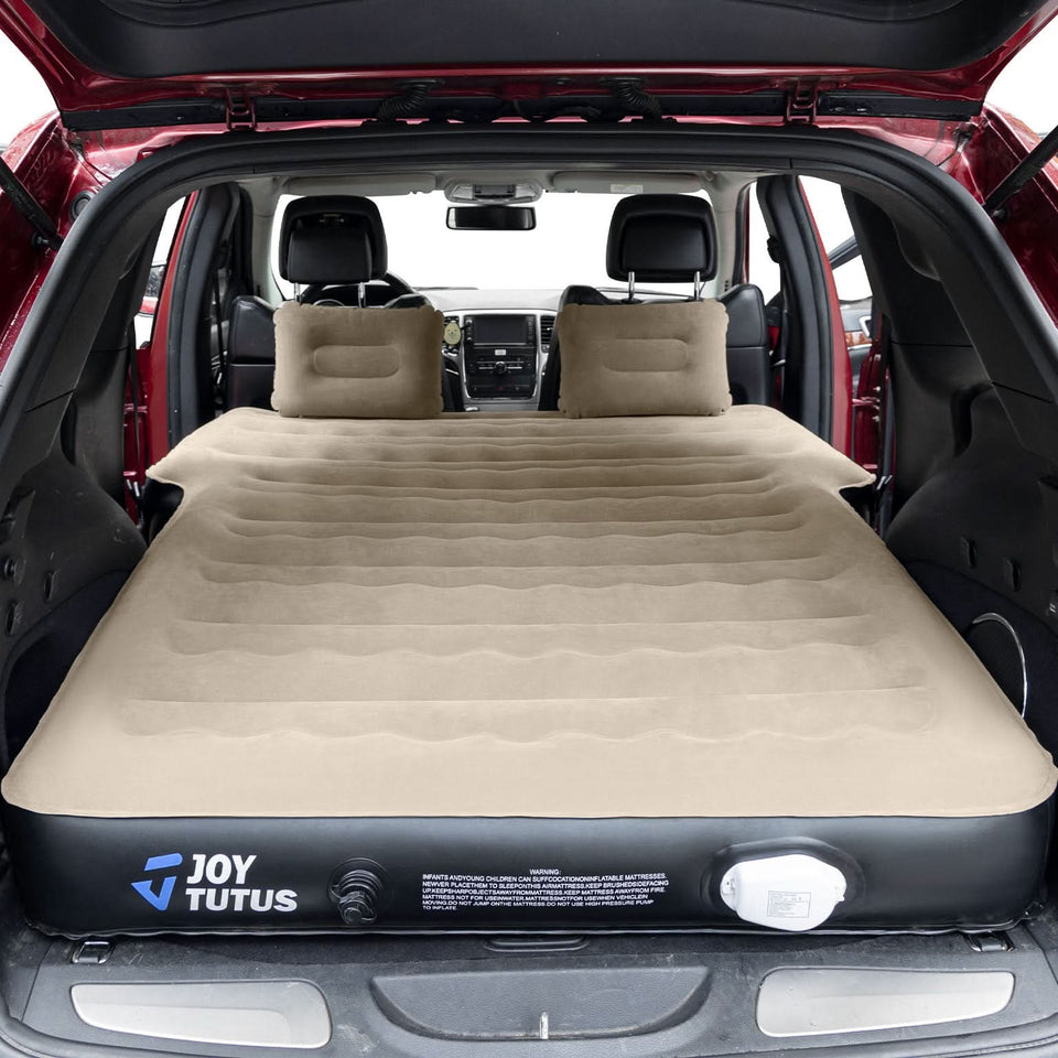 SUV Air Mattress with Built-In Pump, 2 Pillows, Anti-Leak Camping Bed