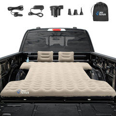 Universal Inflatable Air Mattress for Camping, Camel and Black
