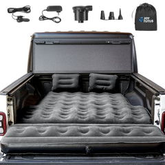 Truck Bed Air Mattress with Tailgate Extension – Compact Pickup Camping Bed