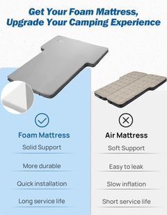 SUV Camping Mattress – 4" Foam & Air Sleeping Pad for Car Camping Adventures