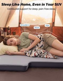 SUV Camping Mattress – 4" Foam & Air Sleeping Pad for Car Camping Adventures