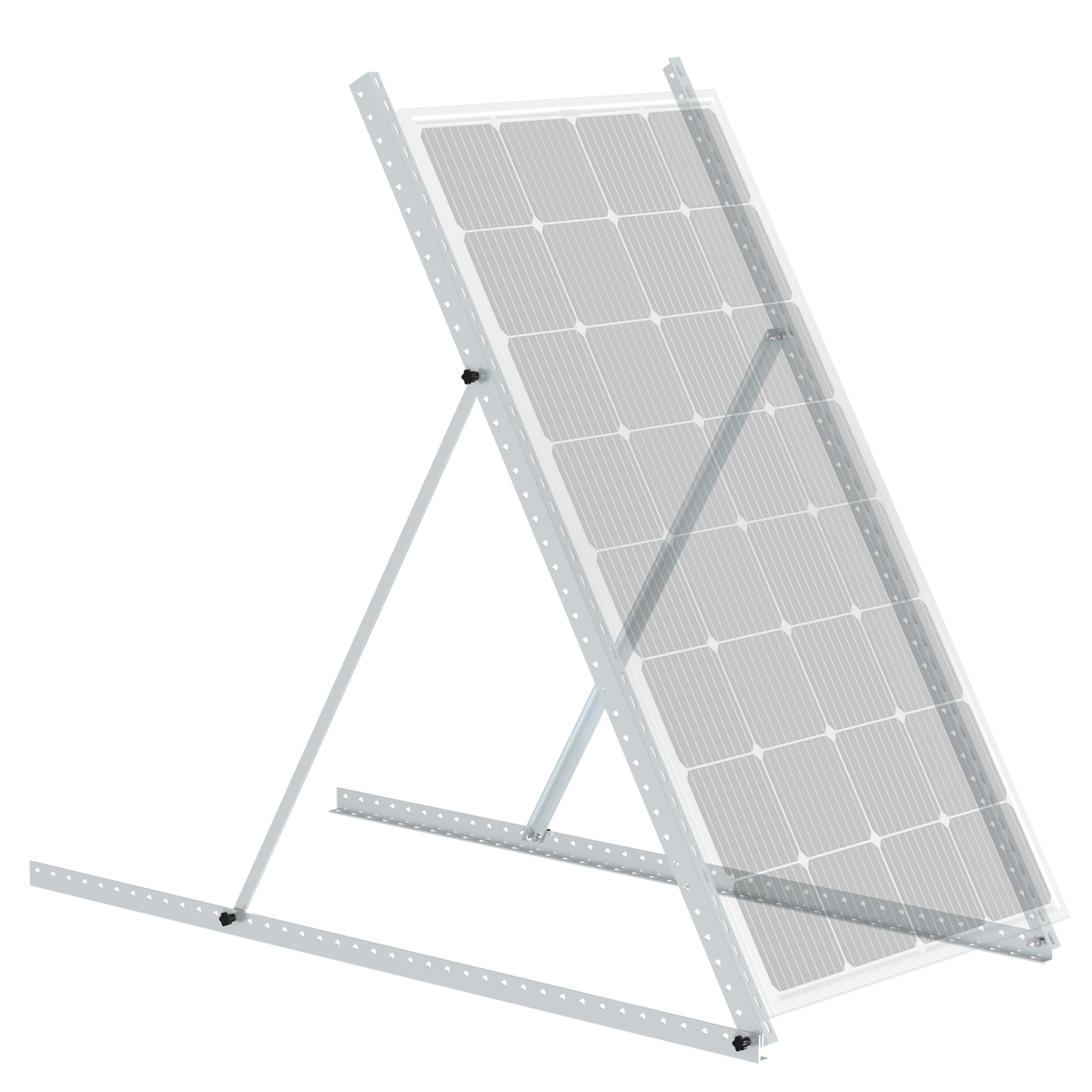 BougeRV 58in Adjustable Solar Panel Tilt Mount Brackets with Foldable Tilt Legs