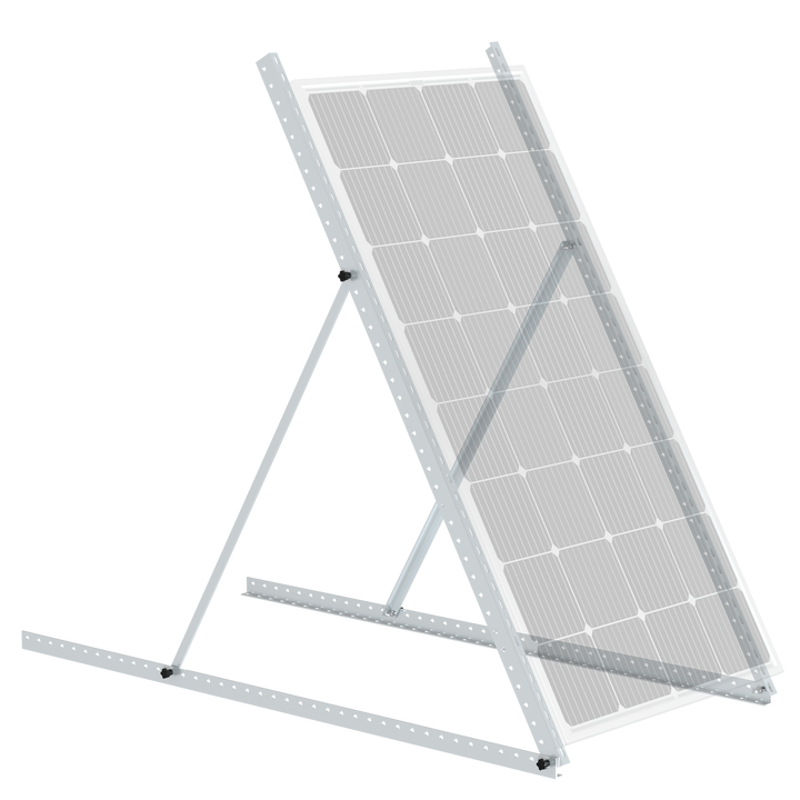 BougeRV 58in Adjustable Solar Panel Tilt Mount Brackets with Foldable Tilt Legs