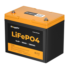 BougeRV 12V 100Ah Group 24 Solar LiFePO4 Battery