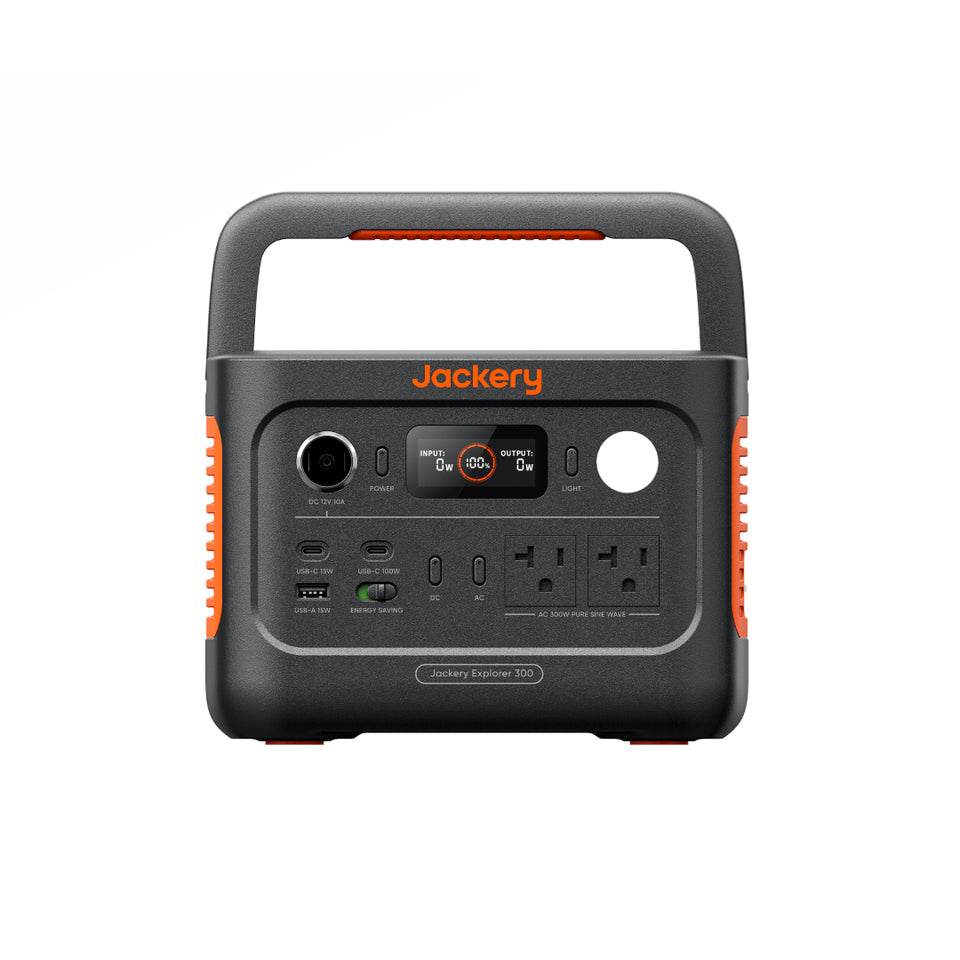 Jackery Explorer 300 v2 Portable Power Station - (E300 v2+AC Charging Cable)
