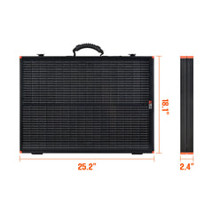 MEGA 100 Portable Briefcase Solar Panel | 100 Watt Portable Solar Panel | Premier 12V Portable Solar Panel for Generators, Power Stations, Vans | High Efficiency BACKORDER