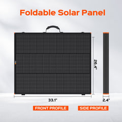 MEGA 200 Portable Briefcase Solar Panel | 200 Watt Portable Solar Panel | Powerful 12V Portable Solar Panel for Generators, Power Stations, Campers | High Efficiency