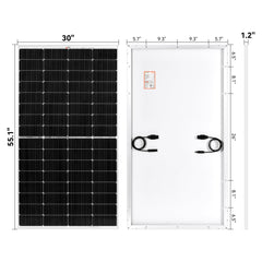 MEGA 220 | 220 Watt Solar Panel | Premium 12V Off-Grid Solar Panel for RVs, Cabins, Boats | 25-Year Output Warranty