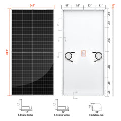 MEGA 335 PRO | 335 Watt Solar Panel | Premium Grid-tie or Off-grid Solar Panel for Residential, Commercial, Agriculture | 25-Year Output Warranty