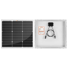 MEGA 50 | 50 Watt Solar Panel | Compact 12V Off-Grid Solar Panel for Boats, Vans, Trailers | 25-Year Output Warranty